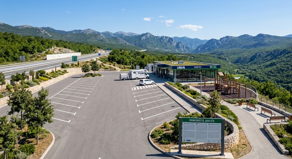 Parkingi przy autostradach w Chorwacji -wady i zalety